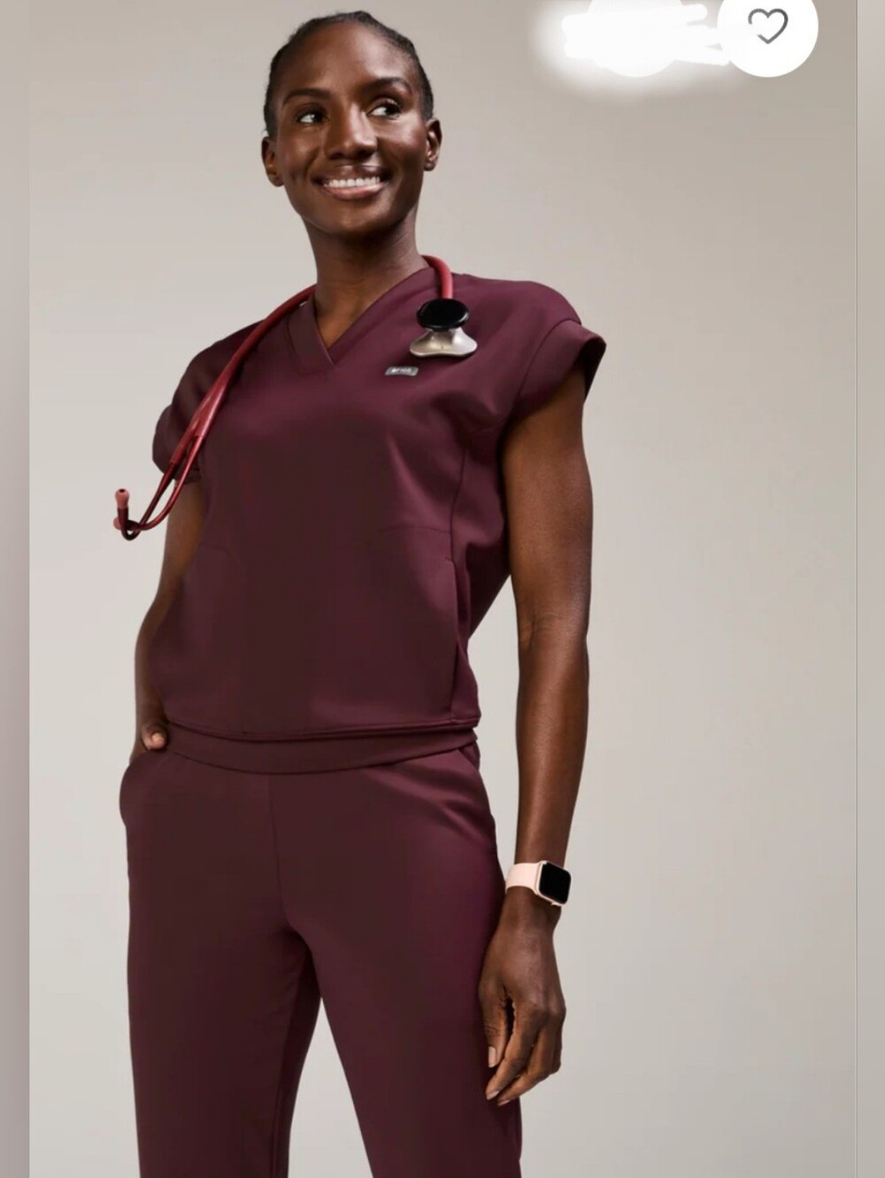 FIGS MIRA BRANDED SCRUB TOP